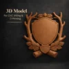Blank Deer Antler Shield STL Blank Deer Antler Shield STL