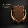 Wild Boar Tusk Trophy Shield