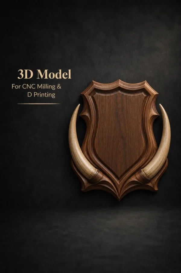 Wild Boar Tusk Trophy Shield
