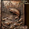 Trout Splash 3D Relief