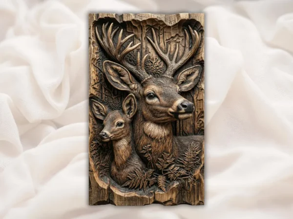 Buck & Doe Deer Relief