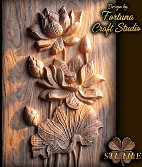 Lotus Flower 3D Relief
