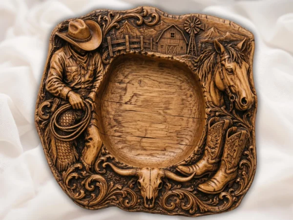 Western Cowboy Serving Platter Western Cowboy Serving Platter