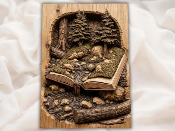 Forest Book Carving Forest Book Carving