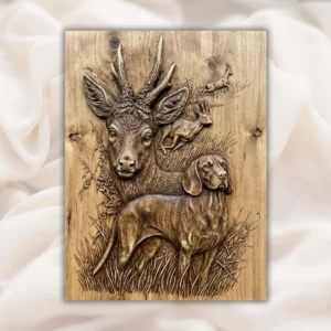 Hunting Dog & Deer
