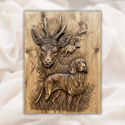 Hunting Dog & Deer