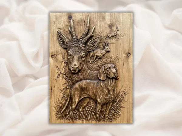Hunting Dog & Deer