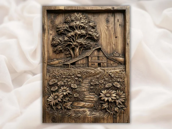 Rustic Barn Flower Path