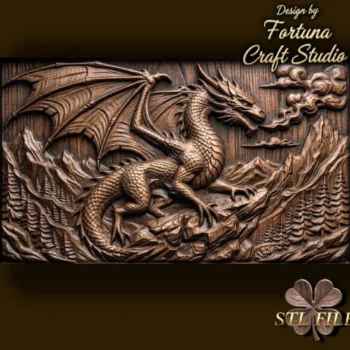 Dragon and Castle 3D Relief – STL File for CNC & 3D Printing. Fantasy Wall Art. - Etsy Slovakia
