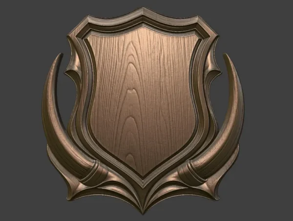 Wild Boar Tusk Trophy Shield