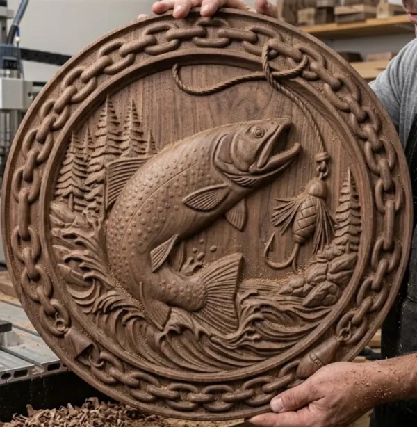 Trout Fishing 3D Relief