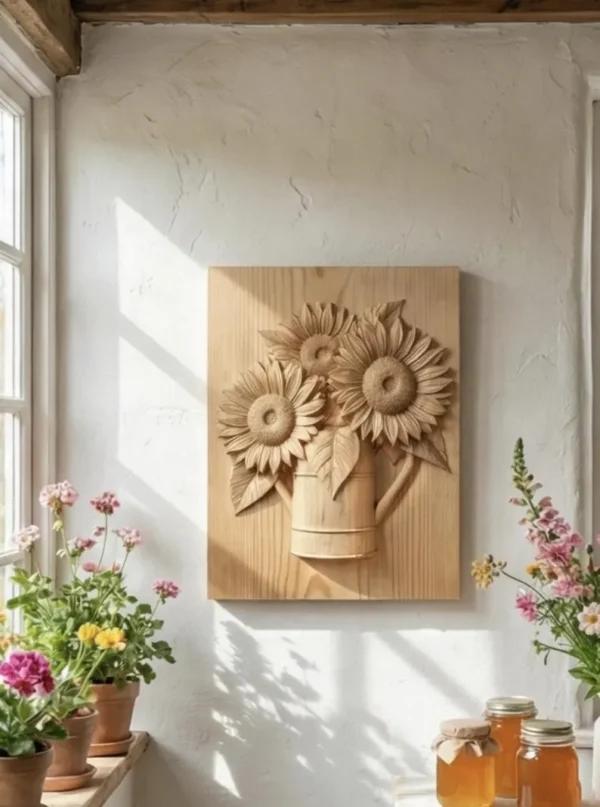 Sunflowers 3D Relief