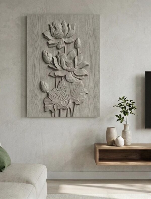 Lotus Flower 3D Relief