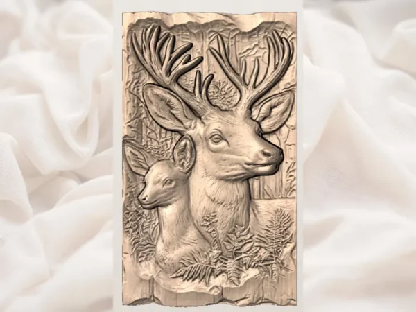 Buck & Doe Deer Relief