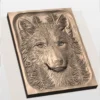 Realistic Wolf Face Relief