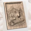 Wild Boar & Piglet Relief Wild Boar & Piglet Relief