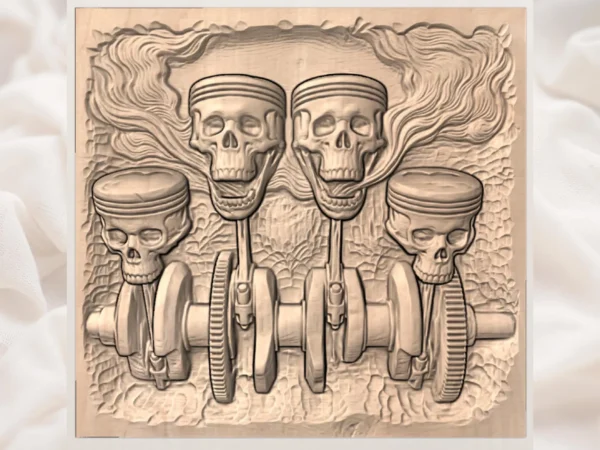 Skull Engine Pistons
