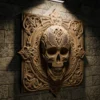 Ornate Skull Relief
