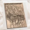 Rustic Log Cabin Mountain Relief