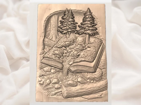Forest Book Carving Forest Book Carving
