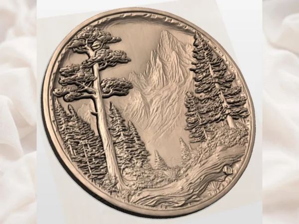 Round Mountain Scene STL | 3D Relief CNC Wood Carving File | Forest Landscape Wall Plaque | Nature 3D Print Model | Home Decor - Etsy Slovakia