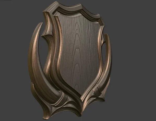 Wild Boar Tusk Trophy Shield
