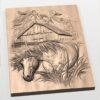 Rustic Horse Barn Relief
