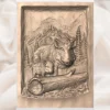 Wild Boar & Piglet Relief Wild Boar & Piglet Relief