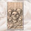 Raven Skull Gothic Relief