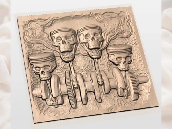 Skull Engine Pistons