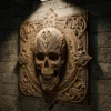 Ornate Skull Relief