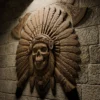 Native American Warrior Skull With Headdress