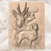 Hunting Dog & Deer