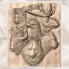 Wildlife Animals -Wolf Bear Eagle Moose Lynx Buffalo Panel Wildlife Animals -Wolf Bear Eagle Moose Lynx Buffalo Panel