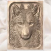 Realistic Wolf Face Relief