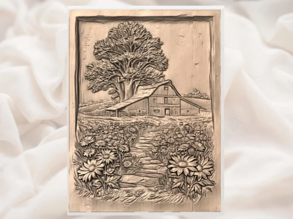 Rustic Barn Flower Path