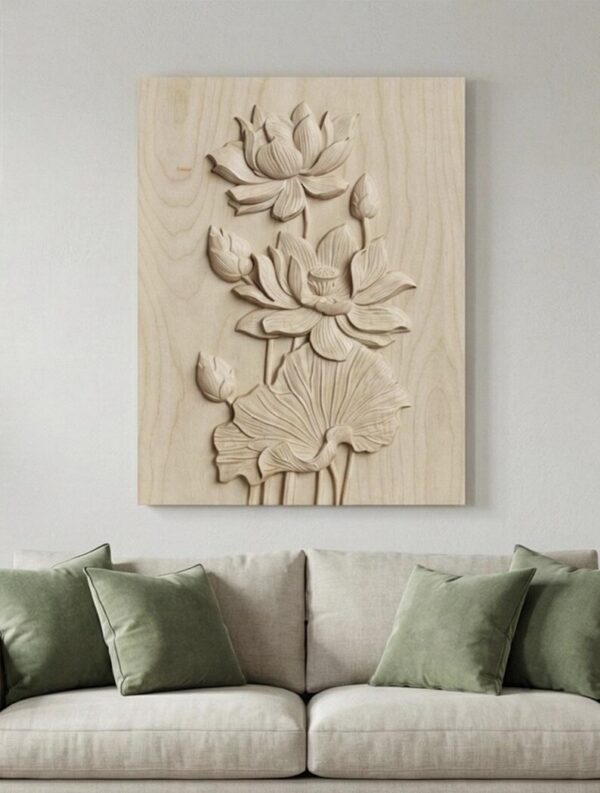 Lotus Flower 3D Relief