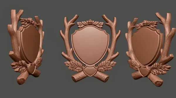 Blank Deer Antler Shield STL Blank Deer Antler Shield STL