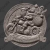 Santa on Motorcycle Christmas Relief