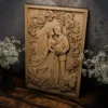 Wedding Couple Floral Wall Art