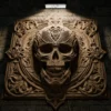 Ornate Skull Relief