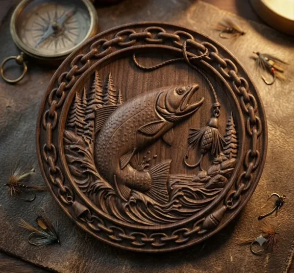 Trout Fishing 3D Relief