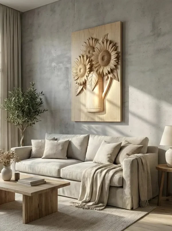 Sunflowers 3D Relief