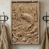 Trout Splash 3D Relief