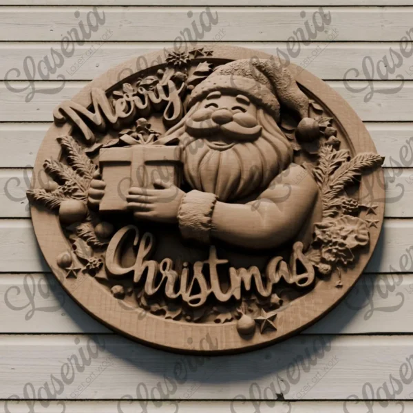 Santa With Gift Relief Santa With Gift Relief