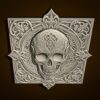 Ornate Skull Relief