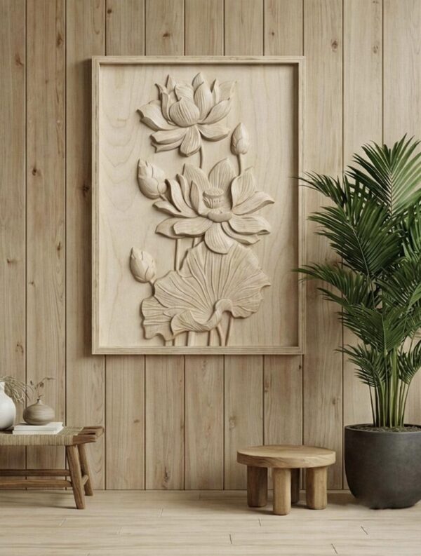 Lotus Flower 3D Relief