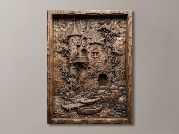 Stone Cottage & Fishing Boat Relief