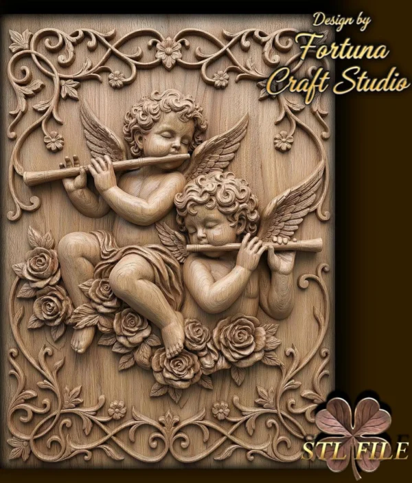 Cherubs 3D Relief