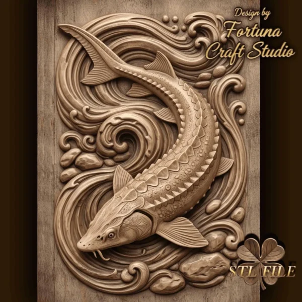 Sturgeon 3D Relief Sturgeon 3D Relief